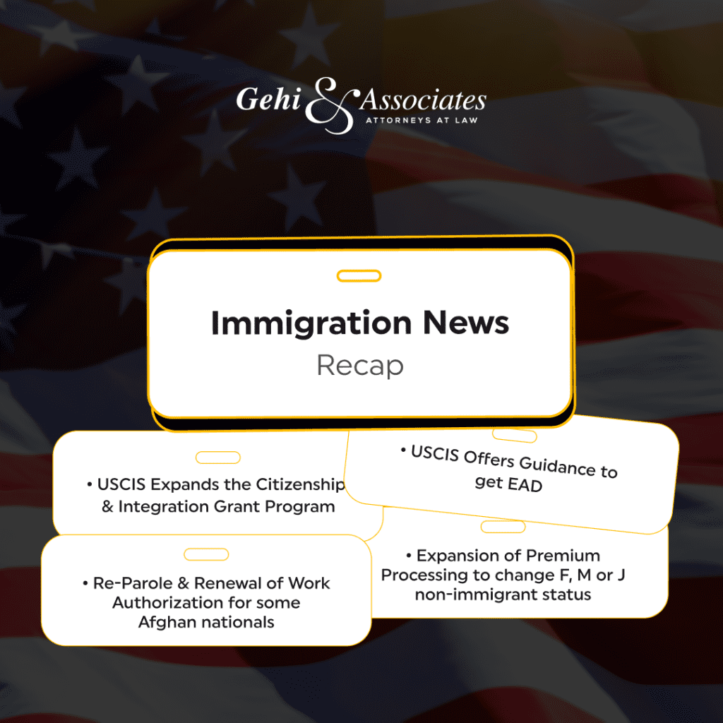 Immigration News Recap