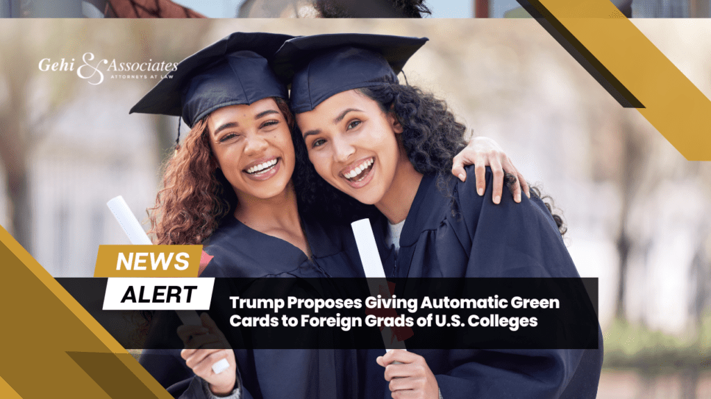 Trump Proposes Giving Automatic Green Cards to Foreign Grads of U.S. Colleges 