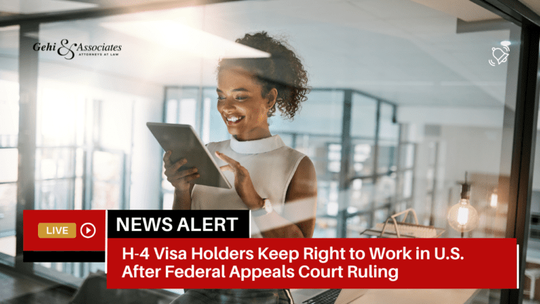 H-4 Visa Holders Keep Right to Work in U.S.